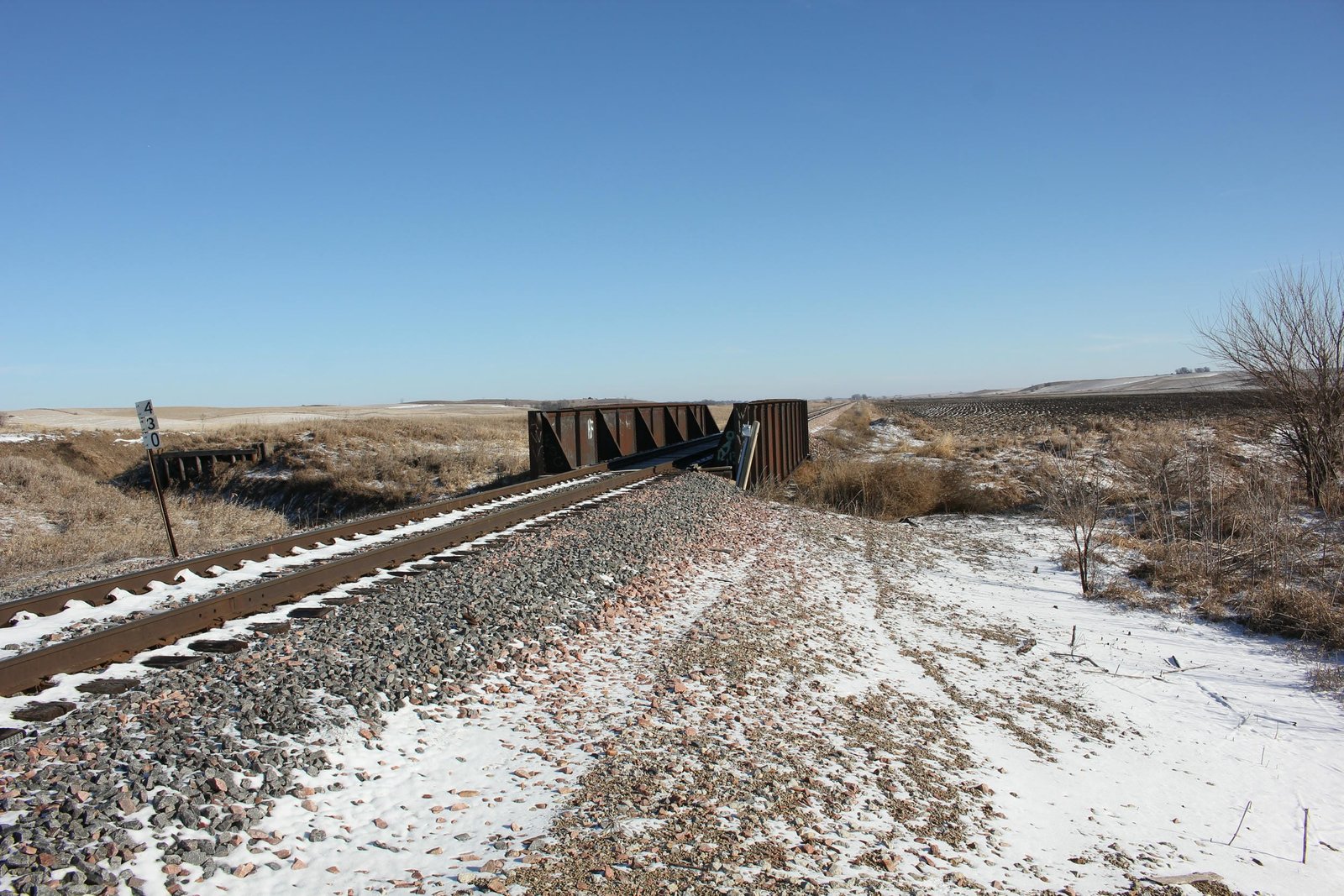 Looking east